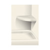 14-in x 14-in Solid Surface Wall-Mount Corner Shower Seat in Cameo