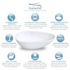 58-in L x 29-in W x 23-in H Resin Stone Freestanding Bathtub with center drain, in White