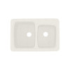 Transolid KDT33226-68 33-in x 22-in Solid Surface Kitchen Sink with Double Offset Bowls, Drop-in Installation, in Matrix Summit