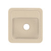 Transolid Concord 18in x 18in Solid Surface Drop-in Single Bowl Kitchen Sink, in Matrix Khaki