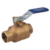 S58570 1 W/LEVER HDL, Two-Piece Bronze Ball Valve - Full Port, Solder End Connections, S-585-70
