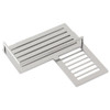 9.4in Metal Corner Shelf, Right in Polished Chrome 9.4in Metal Corner Shelf, Right in Polished Chrome