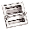 Single Post Recessed Toilet Paper Holder in Polished Chrome Single Post Recessed Toilet Paper Holder in Polished Chrome