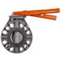 Butterfly Valve 3" CPVC Schedule 80 Model B with Lever Handle FKM Seat