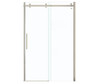 44.5 to 47in x 78.75in Frameless Slider Alcove Shower Door with Clear Glass, in Brushed Nickel 44.5 to 47in x 78.75in Frameless Slider Alcove Shower Door with Clear Glass, in Brushed Nickel