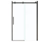 44.5 to 47in x 78.75in Frameless Slider Alcove Shower Door with Clear Glass, in Dark Bronze 44.5 to 47in x 78.75in Frameless Slider Alcove Shower Door with Clear Glass, in Dark Bronze