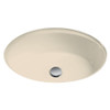 18-3/4-in Undermount Bathroom Sink with Overflow in Bone
