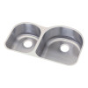 Dayton DXUH3119L Stainless Steel Double Bowl Undermount Sink in Radiant Satin