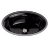17-1/4-in Undermount Bathroom Sink with Overflow in Ebony