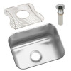 Stainless Steel Single Bowl Undermount Bar Sink Kit in Lustrous Highlighted Satin
