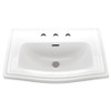 25-in Drop In Bathroom Sink with 3 Faucet Holes Drilled and Overflow in Cotton 25-in Drop In Bathroom Sink with 3 Faucet Holes Drilled and Overflow in Cotton