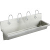 Commercial Stainless Steel Handwash Sink Package with Single Faucet Hole in Buffed Satin