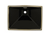21-in Undermount Bathroom Sink with Overflow in Ebony