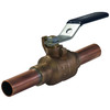 PS58570 1 1/2 BV W/2" COPPER STUB ENDS, Ball Valve - Bronze, 200 PSI, Copper Stubout, PS585-70