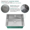 Diamond Titan Sink Kit with Single Bowl, Undermount Installation, Magnetic Accessories Kit, and Drain Kit