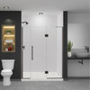 Transolid EHTF62267610C-BK-MB Elizabeth 62-in W x 76-in H Hinged Shower Door in Matte Black with Clear Glass