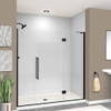 Transolid EHTF70287610C-T-MB Elizabeth 70-in W x 76-in H Hinged Shower Door in Matte Black with Clear Glass