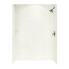 36-in D x 62-in W x 72-in H Solid Surface Bath Wall Surround in Bisque