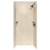 36-in D x 36-in W x 96-in H Solid Surface Bath Wall Surround in Bermuda Sand