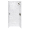 36-in D x 36-in W x 96-in H Solid Surface Bath Wall Surround in Ice