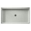 60.375-in W x 32.188-in D x 5.5-in H Solid Surface Shower Base in Tahiti Gray