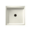 42.188-in D x 36.375-in W x 5.5-in H Solid Surface Shower Base in Bisque