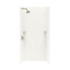 36-in D x 36-in W x 96-in H Solid Surface Shower Wall Kit in Bisque