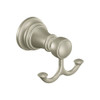 Double Robe Hook in Brushed Nickel Double Robe Hook in Brushed Nickel