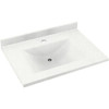 Composite 31-in x 22-in Integral Single Sink Bathroom Vanity Top in Tahiti White