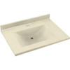 Composite 37-in x 22-in Integral Single Sink Bathroom Vanity Top in Bone