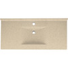 Composite 49-in x 22-in Integral Single Sink Bathroom Vanity Top in Bermuda Sand