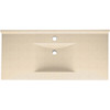 Composite 49-in x 22-in Integral Single Sink Bathroom Vanity Top in Tahiti Sand