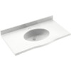EV1B2255-010 Solid Surface 55-in x 22-in Integral Single Sink Bathroom Vanity Top in White