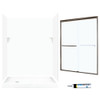 SSP326L010-M58570BC 72-in x 60-in x 32-in 5-Piece Alcove Shower Kit in White