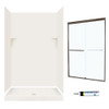 Swan SSP3448018-M46570BC 72-in x 48-in x 34-in 5-Piece Alcove Shower Kit in Bisque