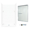 STP3248010-M46570CR 72.5-in x 48-in x 32-in 5-Piece Alcove Shower Kit in White
