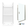 Swan SVP3636010-M32570NC 73.25-in x 36-in x 36-in 3-Piece Alcove Shower Kit in White