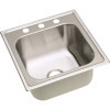 Dayton DPC1202010MR2 Stainless Steel Single Bowl Top Mount Sink with MR2 Faucet Holes in Premium Highlighted Satin Dayton DPC1202010MR2 Stainless Steel Single Bowl Top Mount Sink with MR2 Faucet Holes in Premium Highlighted Satin
