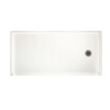 30.1875-in D x 60.375-in W x 4.1875-in H Solid Surface Shower Base with Right-Hand Drain in Tahiti White