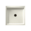 36.375-in D x 36.188-in W x 5.5-in H Solid Surface Shower Base in Bisque