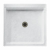 36.375-in D x 36.188-in W x 5.5-in H Solid Surface Shower Base in Tundra