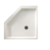 38.125-in D x 38.125-in W x 5.5-in H Solid Surface Shower Base in Tahiti White