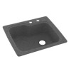 25-in D x 22-in W x 9.5-in H Solid Surface Dual Mount Single Bowl Kitchen Sink with 2-Hole in Night Sky
