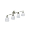 4 Light Bathroom Vanity Light with Frosted Shades in Brushed Nickel 4 Light Bathroom Vanity Light with Frosted Shades in Brushed Nickel