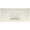 Composite 43-in x 22-in Integral Single Sink Bathroom Vanity Top in White
