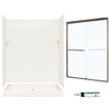 SQP3460018-M58570BC 72.5-in x 60-in x 34-in 5-Piece Alcove Shower Kit in Bisque