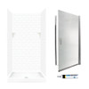 STP3636010-M34570CR 72.5-in x 36-in x 36-in 5-Piece Alcove Shower Kit in White