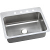 Stainless Steel Single Bowl Dual-Mount Sink with 3 Faucet Holes in Elite Satin Stainless Steel Single Bowl Dual-Mount Sink with 3 Faucet Holes in Elite Satin