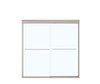 55 to 59in x 57in Semi-frameless Slider Tub Door with Clear Glass, in Brushed Nickel 55 to 59in x 57in Semi-frameless Slider Tub Door with Clear Glass, in Brushed Nickel