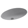 22.5-in W x 16-in D x 5.625-in H Solid Surface Undermount Bathroom Sink in Gray Granite